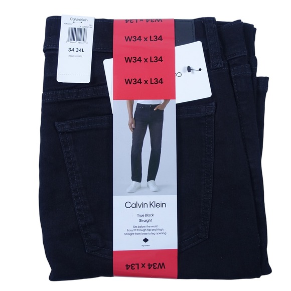 Calvin Klein Other - Calvin Klein Men Jeans 34x34 Straight Fit High Stretch True Black 5-Pockets NWT